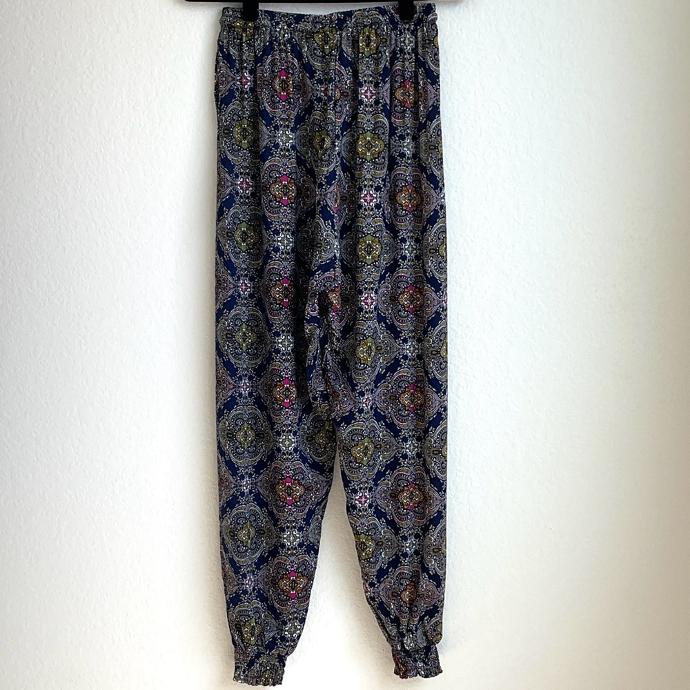 Boho Lounge Pants with Drawstring Elastic Waist and Pockets Size Small - Picture 7 of 7